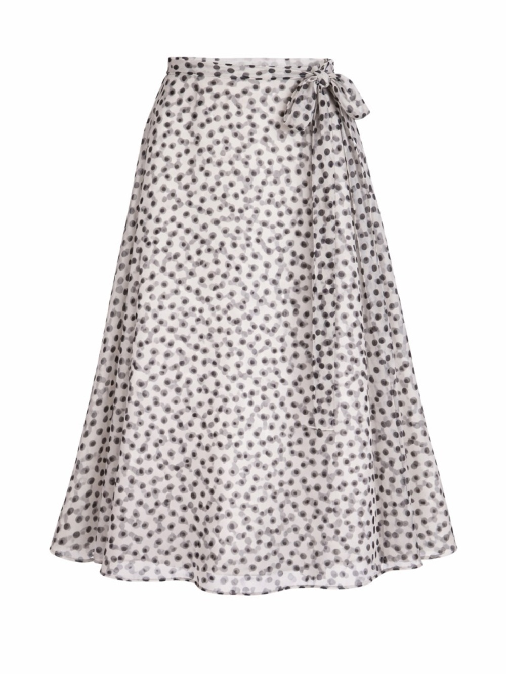 Shanty Polka Dot Layered Skirt Size 10 Sheer Overlay Tie Waist Black White